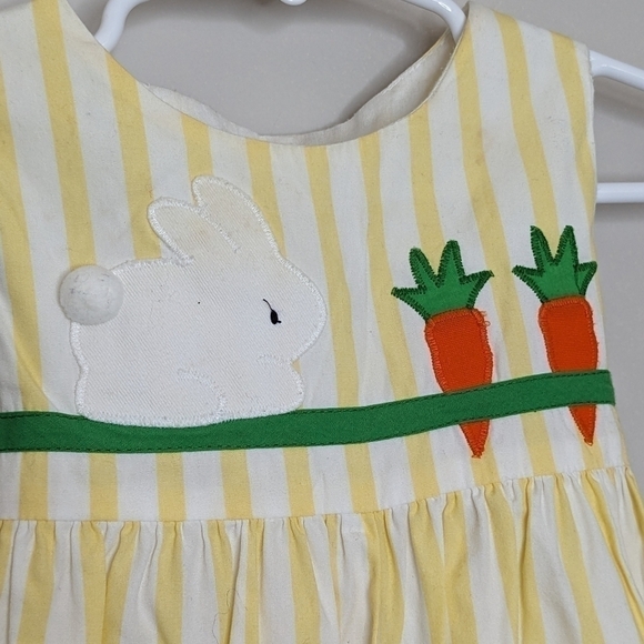 Vintage Funtasia! too... Bunny Carrot Easter Romper 6m - Picture 3 of 4